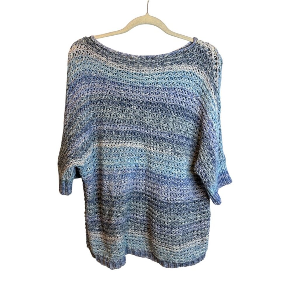 Chico's Sweater Women's XL Chunky Knit Stripes Chicos 3‎